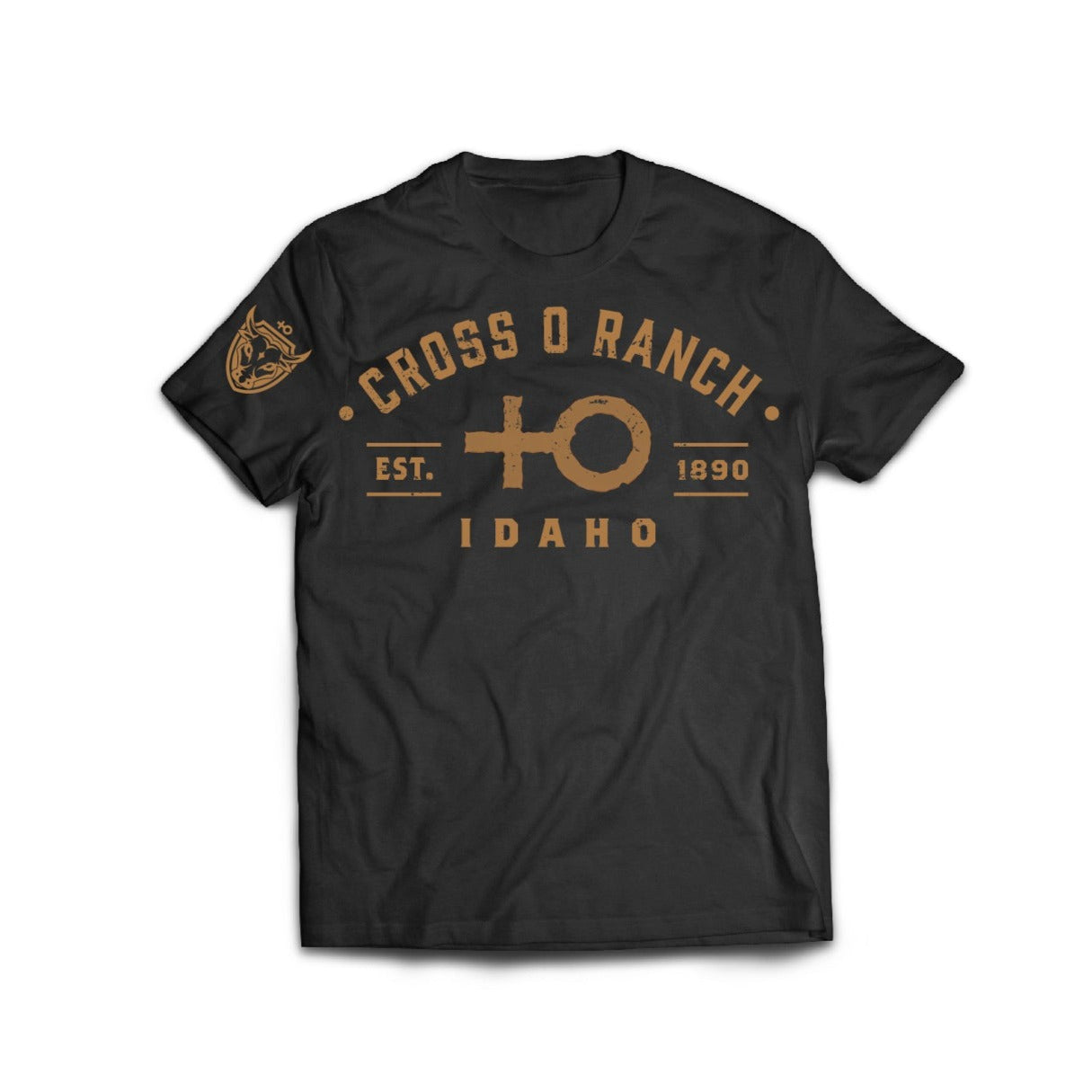 "Cross O Ranch - Established 1890" Charcoal Short Sleeve T-Shirt