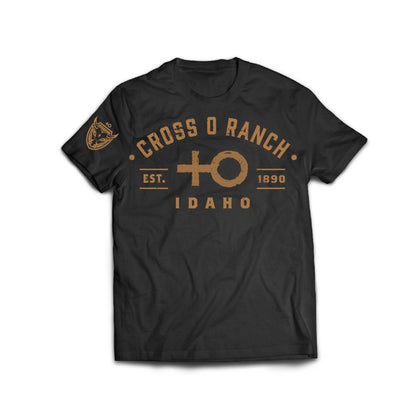 "Cross O Ranch - Established 1890" Dark Gray Heather Short Sleeve T-Shirt